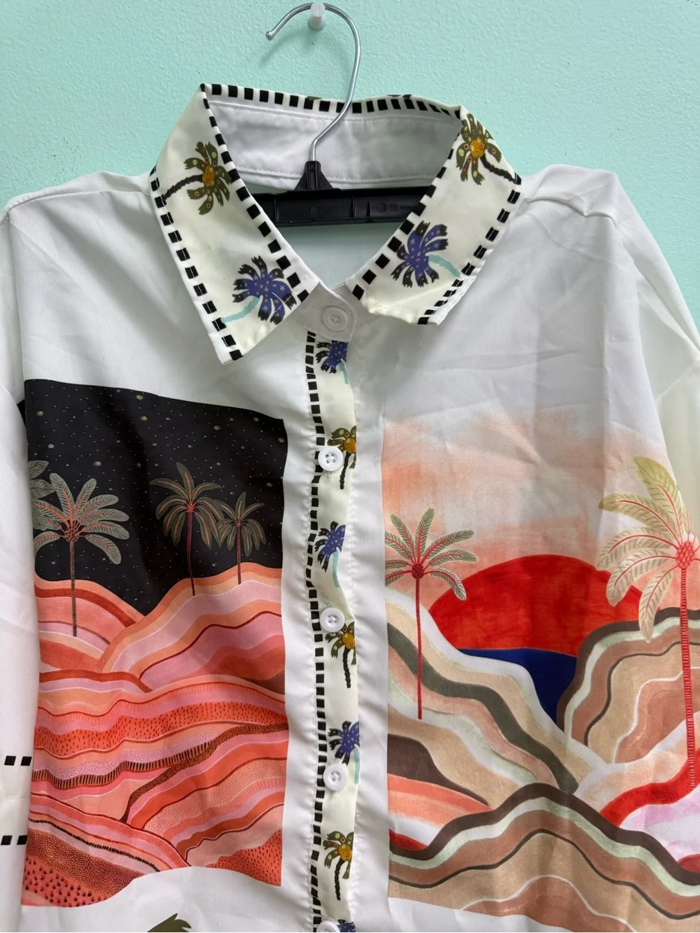 New UNISEX XS White Palm Print SET
